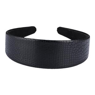 恋恋剧中人乔欣同款黑色宽边鳄鱼纹PU皮质发箍复古气质头箍发卡