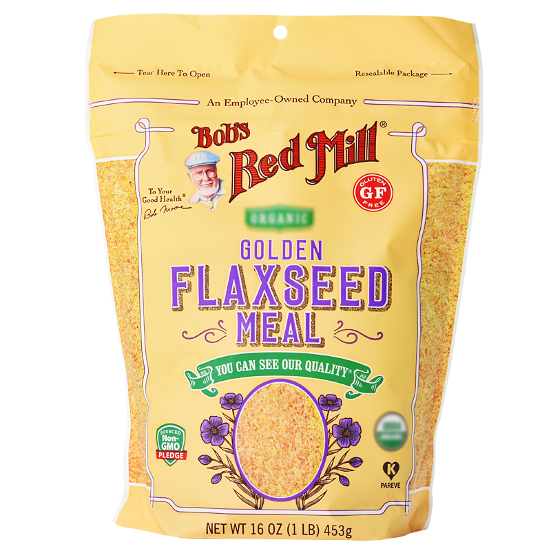美国进口黄金亚麻籽粉熟制即食 鲍勃红磨坊亚麻籽 Bob's Red Mill