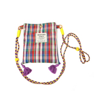 十七家彩格流苏春夏吸睛搭配小包2025新款复古文艺迷你斜跨手机包