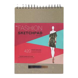 英文原版 The Fashion Sketchpad 420 Figure Templates 服装设计时尚素描簿 螺旋装帧 绘画书籍 内含420个图形模板