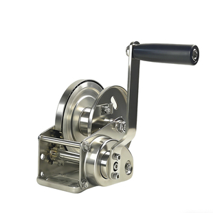 304不锈钢手摇绞盘葫芦手动绞车环保污水池提升起吊架拖车绞盘