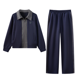 喜慕2026妈妈春装时尚运动服两件套装中老年女装外套新款休闲修身
