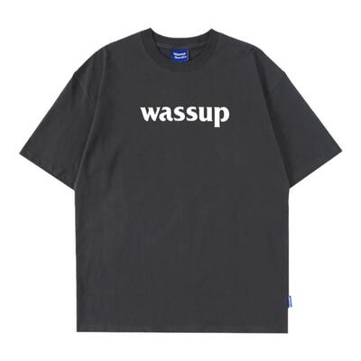 WASSUP字母潮牌正品短袖T恤男夏