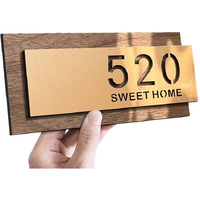 入户门牌号高级感轻奢风装饰挂牌