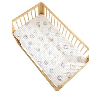 贝肽斯婴儿床床笠豆豆绒儿童床垫床上用品宝宝拼接床专用小床单冬