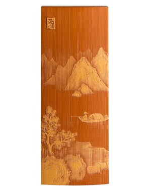 纯手工茶玩牙签筒留青竹刻