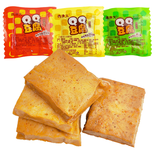 魏清文QQ豆腐豆腐干整包50袋烧烤蟹黄香辣豆腐卤味零食包邮