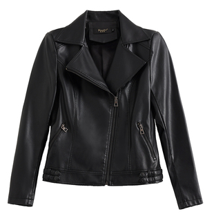 海宁真皮皮衣外套女高级感小个子2025秋季新款大码黑色短款皮夹克