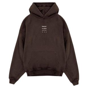 REPRESENT 247机能支线 25FW休闲街头袋鼠式口袋宽松套头连帽卫衣