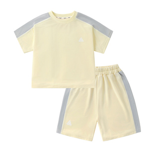 右欧男童套装夏季凉感运动服儿童速干衣女童短袖短裤夏装宝宝童装