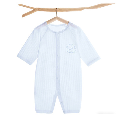 婴儿衣服夏季薄款宝宝空调连体衣