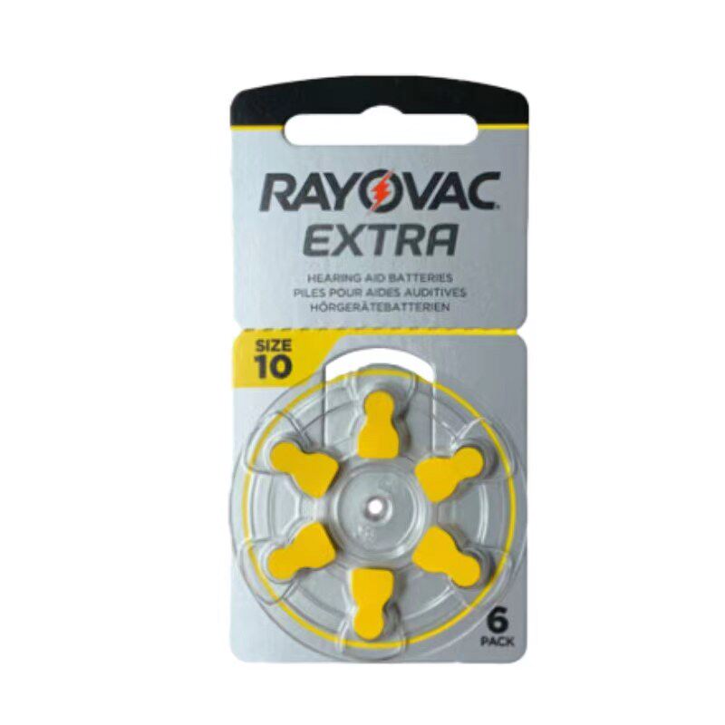 60粒助听器电池英国雷特威A10A312A13A675锌空气纽扣电子1.45V