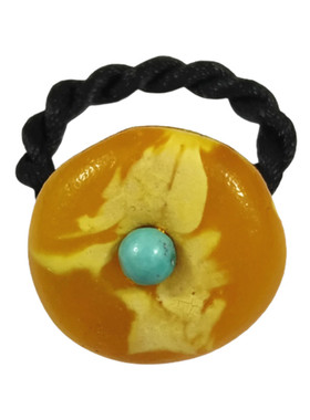 波罗的海老蜜蜡编织复古戒指