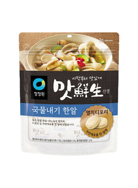 清净园韩国进口味鲜生银鱼汤料包蔬菜明太鱼海鲜料包浓汤宝银鱼粉