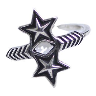 一休手工纯手工手作 cody sanderson 925纯银 双五角星 女生尾戒