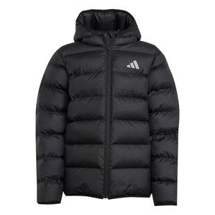 男女大童拒水防风保暖休闲连帽棉服儿童秋冬adidas阿迪达斯轻运动
