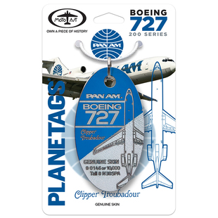 美国Planetags泛美航空PAN波音727飞机蒙皮 钥匙扣行李牌挂件文创