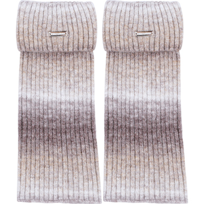 韩版金属标渐变色针织堆堆袜套