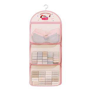 袜子收纳袋挂式拉链宿舍门后内裤内衣收纳网兜衣柜整理置物袋神器