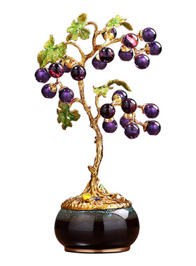 发财树聚宝盆摆件轻奢高端大气