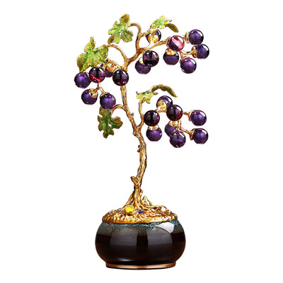 发财树聚宝盆摆件轻奢高端大气