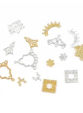 手工diy10个铜质保色吊片链接片