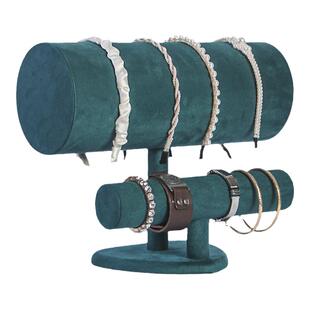 冰澜家用绒布头箍展示架12.5发箍架头饰发卡架子发箍收纳盒收纳架