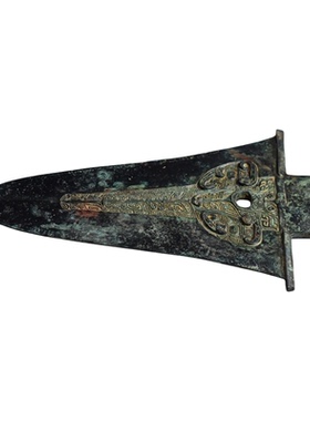 纯铜青铜矛刀剑模型古玩摆件