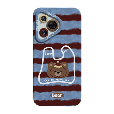 【小红书爆款】棕蓝毛衣小熊壳