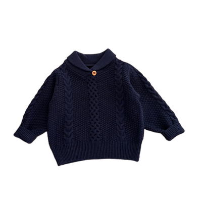 男童冬款韩版加厚保暖针织衫毛衣