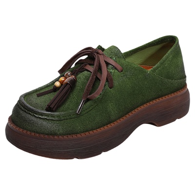 真皮小皮鞋2025秋季新款复古百搭