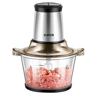 苏泊尔绞肉机家用电动小型不锈钢多功能打肉馅料理机搅拌机全自动