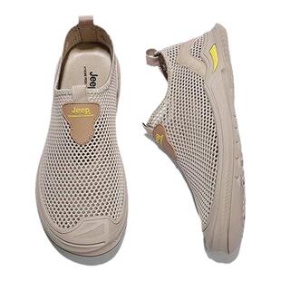 jeep吉普男鞋2026新款夏季轻便透气镂空网鞋夏天百搭防臭休闲潮鞋