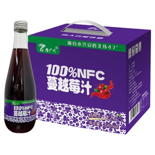 伊春小兴安岭隆广川100%NFC蔓越莓汁330ml*6瓶包邮