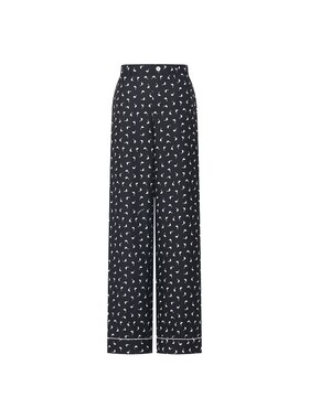 【季末特惠】Moschino/莫斯奇诺26早春女士满印小巧大鹅图案长裤