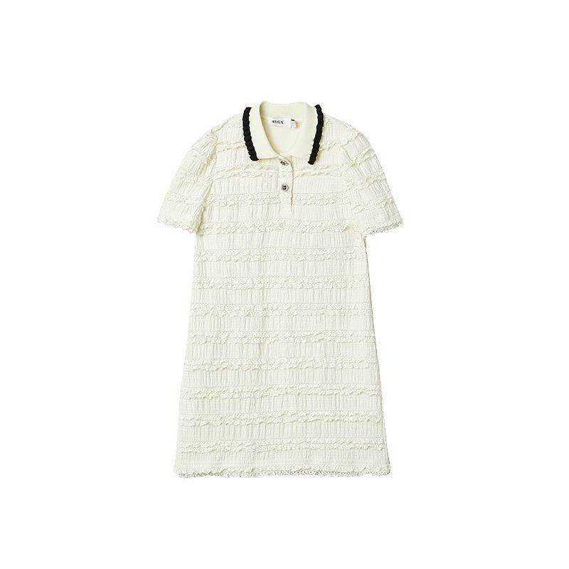 瑞比克童装夏季针织POLO连衣裙