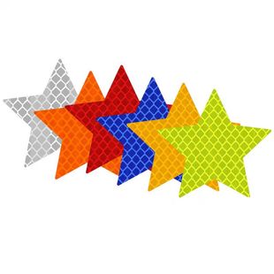 反光贴车用尾部五角星车贴电动车头盔汽车遮挡划痕装饰贴夜间反光