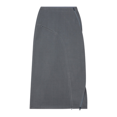 Oneup弧线摇粒绒半身裙