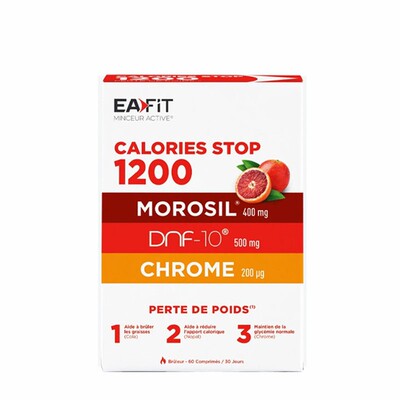 欧洲直邮EAFIT燃卡1200美体丸加强燃烧卡路里脂肪瘦S塑型纤60粒