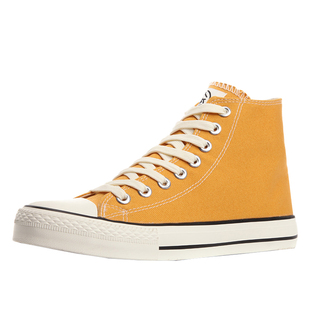 人本大码高帮帆布鞋40 41-43码韩版春秋宽脚胖妹妹平底女鞋板鞋子