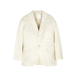 JNBY/江南布衣春秋西装外套时尚通勤丝麻提花西服简约肌理感上衣