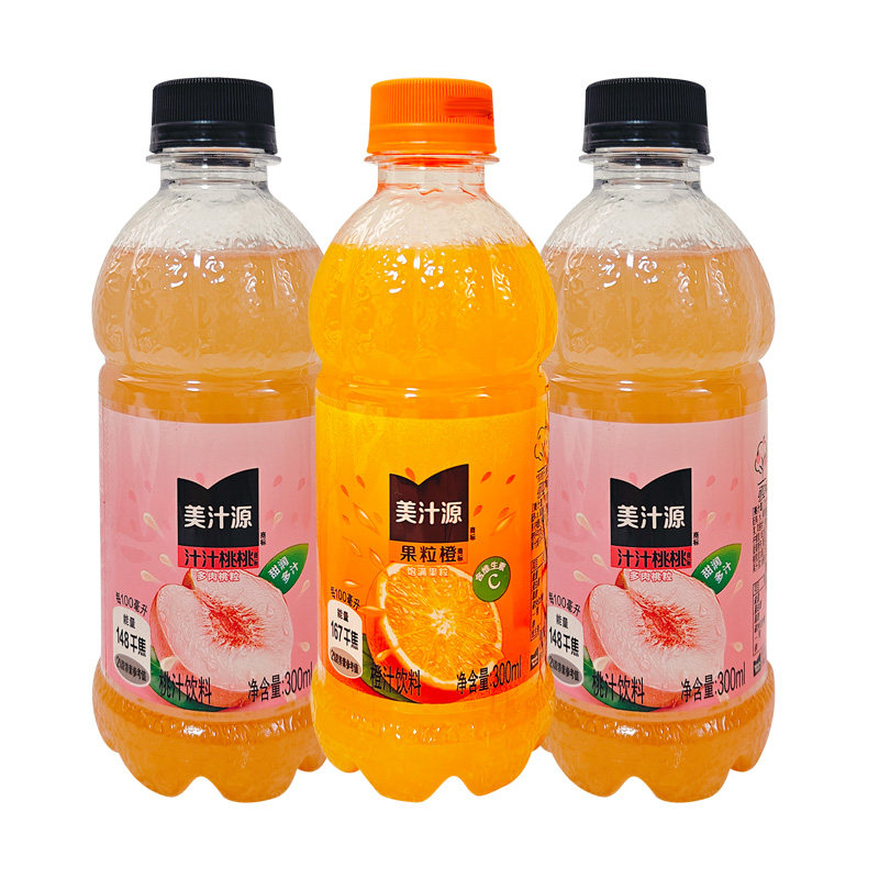 美汁源果粒橙桃汁饮料300ml