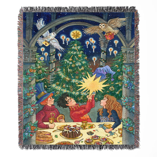 MerryChristmas哈利波特圣诞节装饰挂毯哈利波特阿兹卡班囚徒绘本