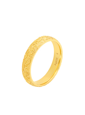 MITHAOL瑞气祥云戒指女小众设计轻奢高级感复古拉丝国潮指环女款