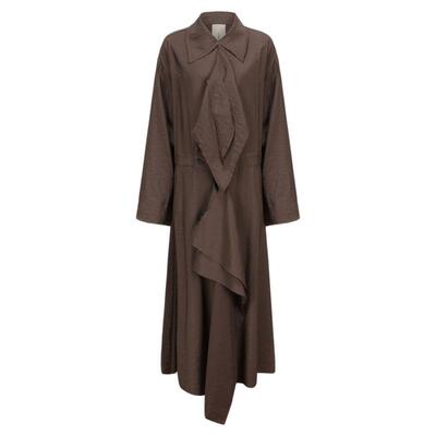 Elywood解构立领长款风衣