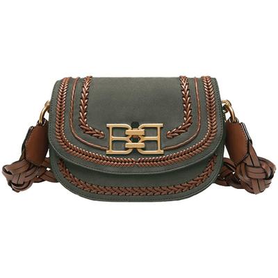 BALLY/巴利立面牛皮复古马鞍包