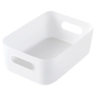 收纳盒桌面零食杂物化妆品小型塑料储物筐宿舍厨房长方形整理盒子