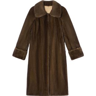 PSALTER诗篇高奢水貂皮草大衣收腰显气质皮草2025冬款