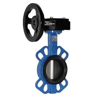 涡轮对夹式蝶阀D371X-16Q/C蜗杆手动阀门国标耐腐蚀软密封DN50 65