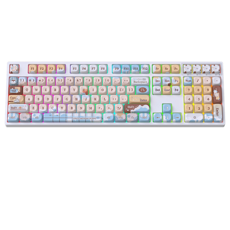 黑吉蛇YG108三模RGB蓝牙机械键盘